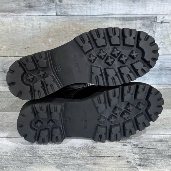 Zadig & Voltaire Women's Black Joe Cecilia Patent Leather Ankle Boots - SZ-5.US - Picture 10 of 11